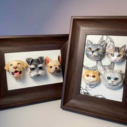 Personalized 3D Pet Face Figurine™ with Built-in Magnet